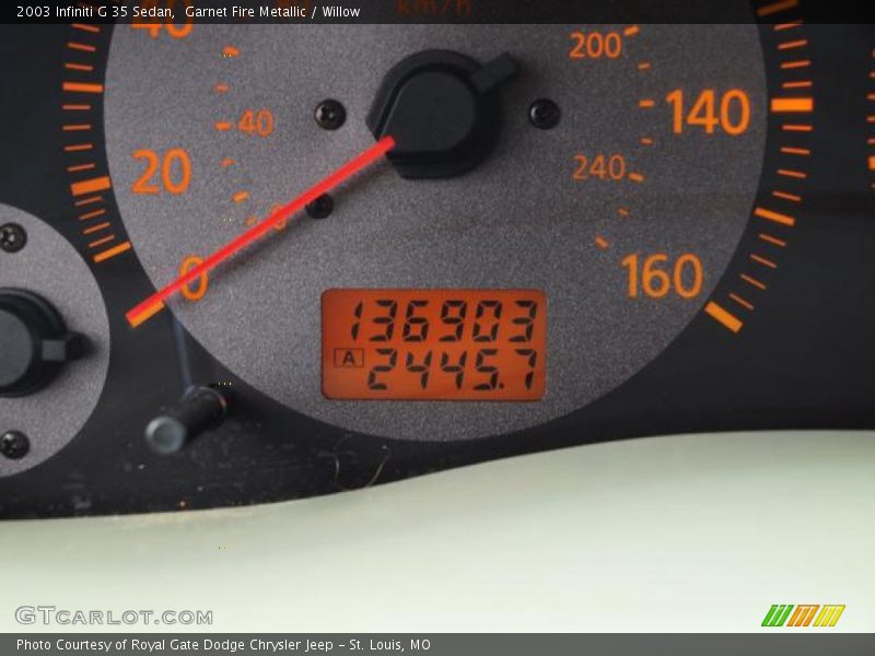 Garnet Fire Metallic / Willow 2003 Infiniti G 35 Sedan