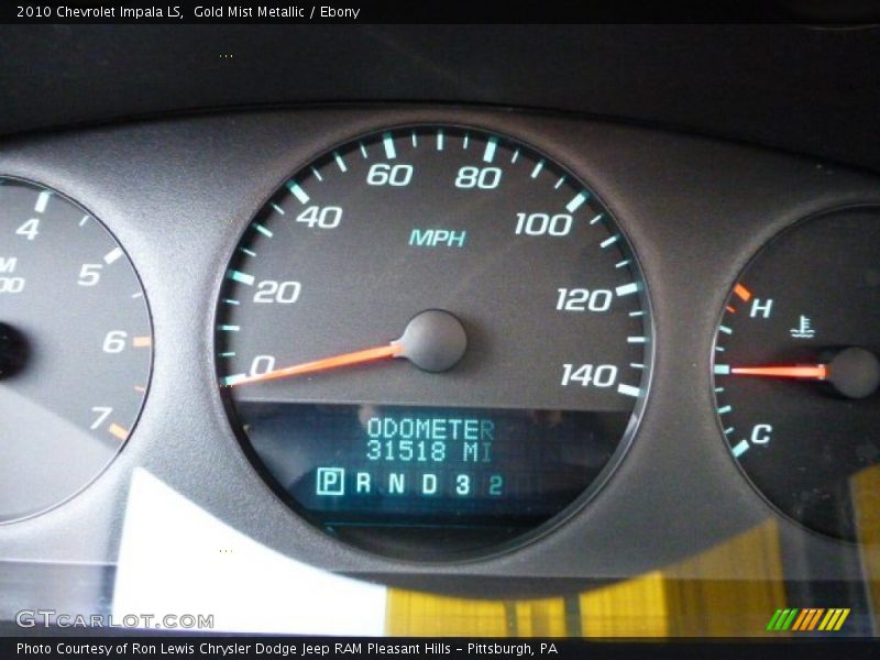 Gold Mist Metallic / Ebony 2010 Chevrolet Impala LS