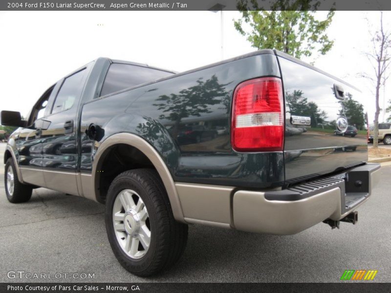 Aspen Green Metallic / Tan 2004 Ford F150 Lariat SuperCrew