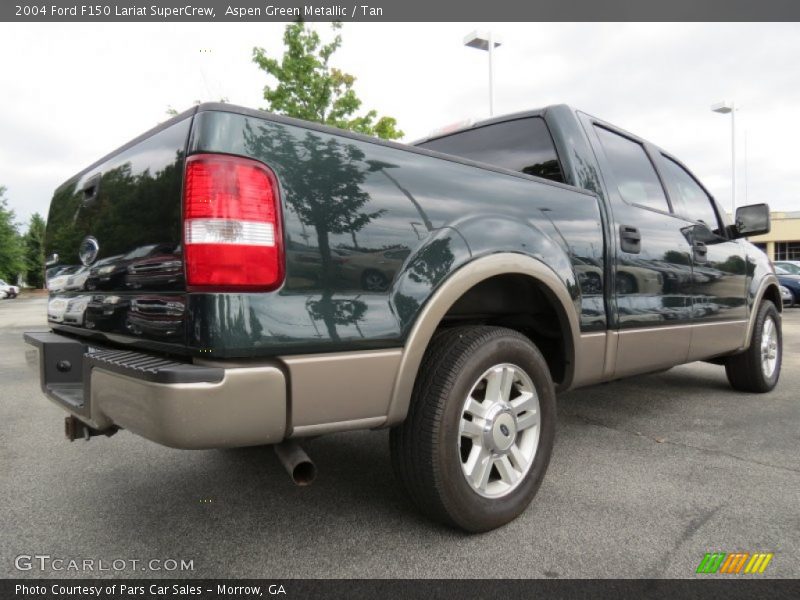 Aspen Green Metallic / Tan 2004 Ford F150 Lariat SuperCrew