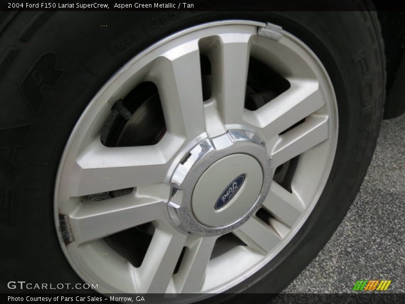 Aspen Green Metallic / Tan 2004 Ford F150 Lariat SuperCrew
