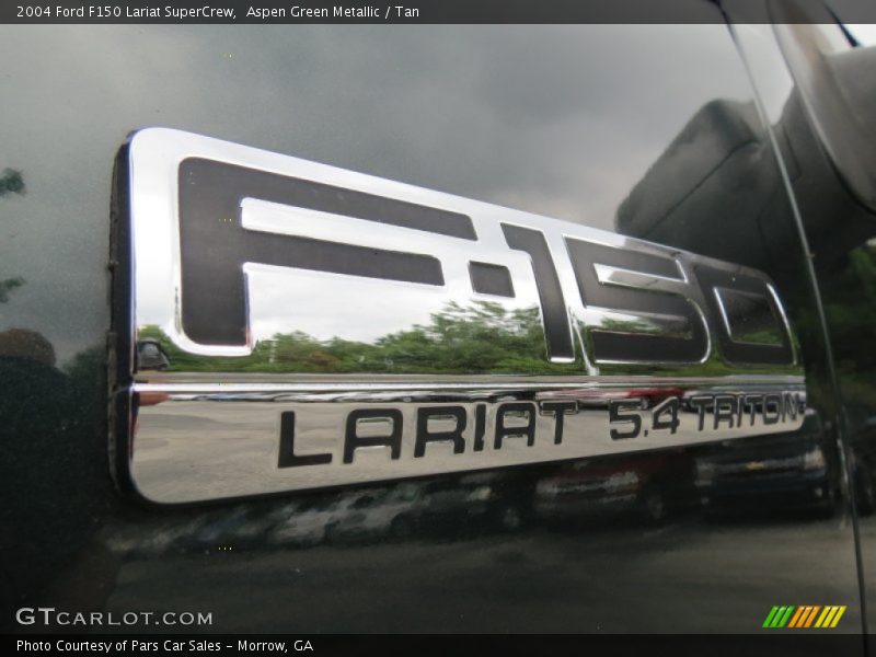 Aspen Green Metallic / Tan 2004 Ford F150 Lariat SuperCrew