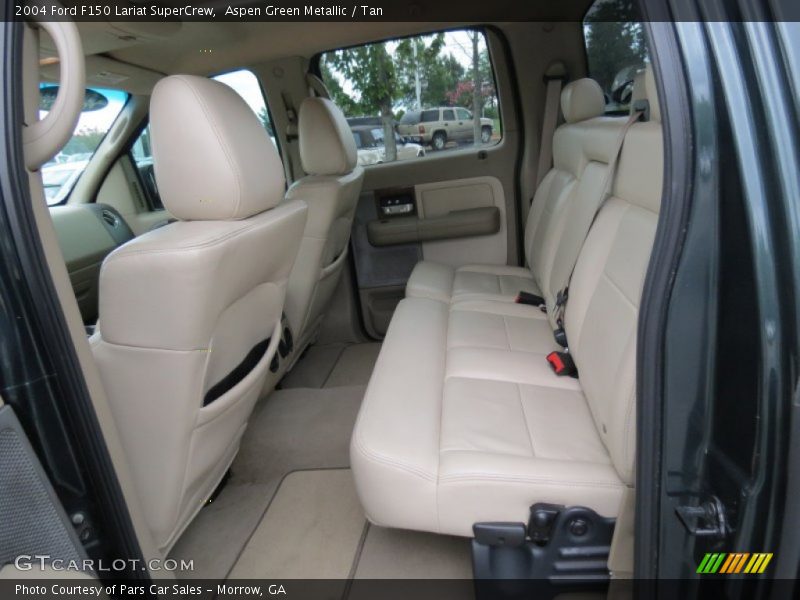 Aspen Green Metallic / Tan 2004 Ford F150 Lariat SuperCrew