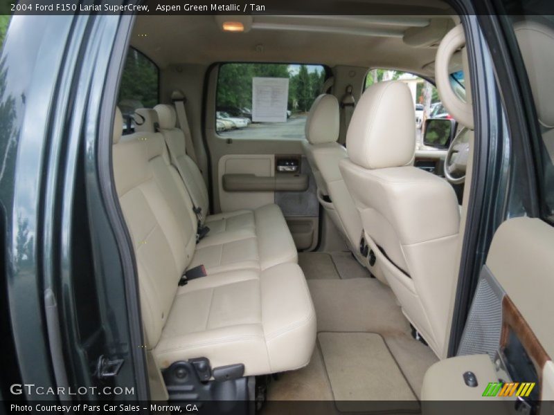 Aspen Green Metallic / Tan 2004 Ford F150 Lariat SuperCrew