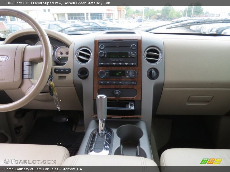Aspen Green Metallic / Tan 2004 Ford F150 Lariat SuperCrew