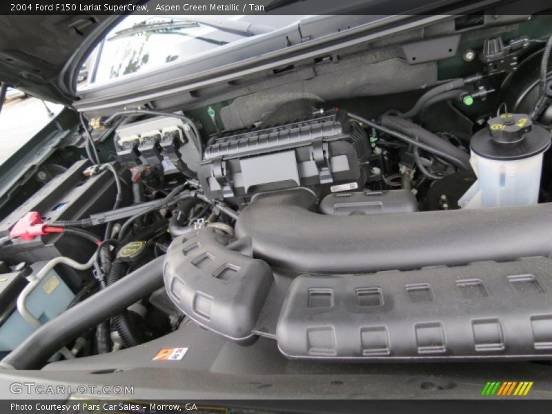 Aspen Green Metallic / Tan 2004 Ford F150 Lariat SuperCrew