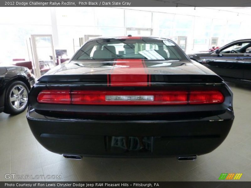 Pitch Black / Dark Slate Gray 2012 Dodge Challenger Rallye Redline