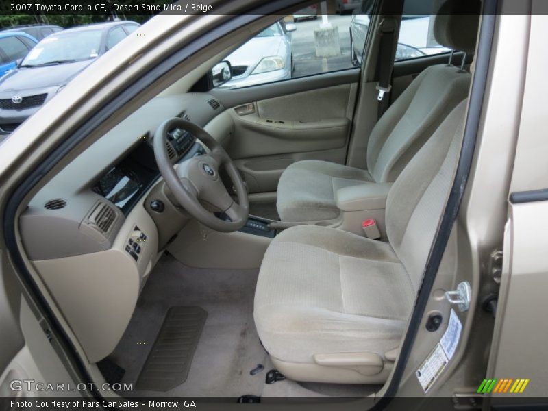  2007 Corolla CE Beige Interior