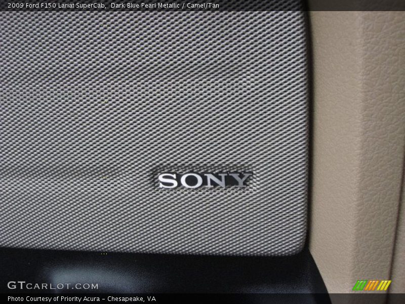 Dark Blue Pearl Metallic / Camel/Tan 2009 Ford F150 Lariat SuperCab