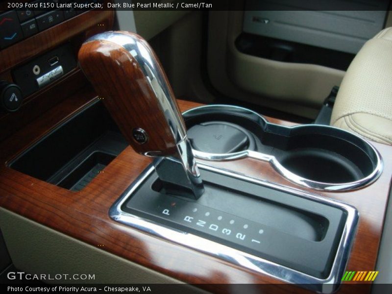 Dark Blue Pearl Metallic / Camel/Tan 2009 Ford F150 Lariat SuperCab