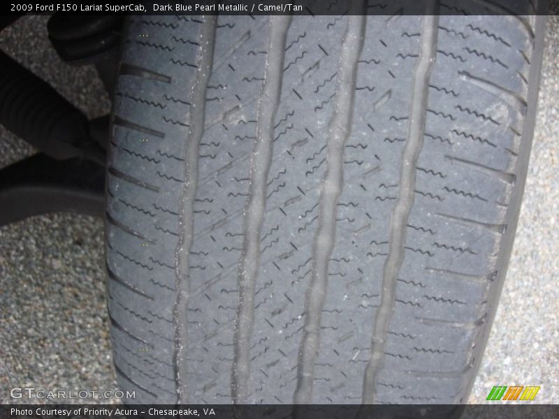 Dark Blue Pearl Metallic / Camel/Tan 2009 Ford F150 Lariat SuperCab