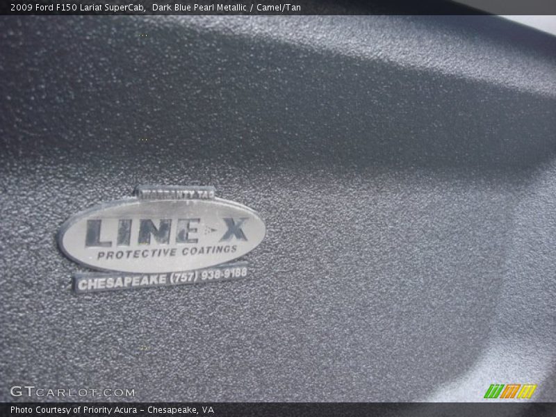 Dark Blue Pearl Metallic / Camel/Tan 2009 Ford F150 Lariat SuperCab