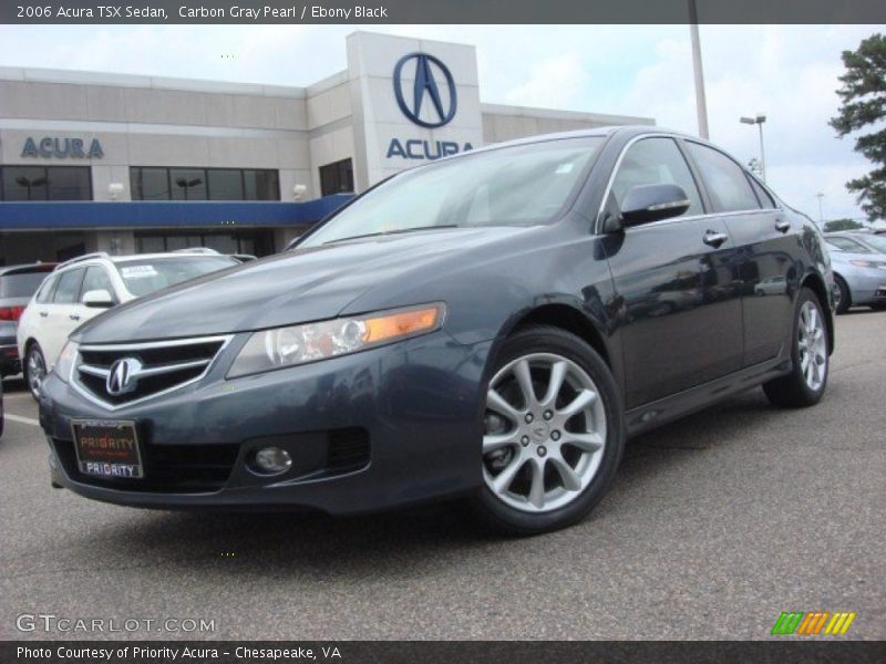 Carbon Gray Pearl / Ebony Black 2006 Acura TSX Sedan