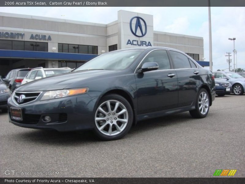 Carbon Gray Pearl / Ebony Black 2006 Acura TSX Sedan