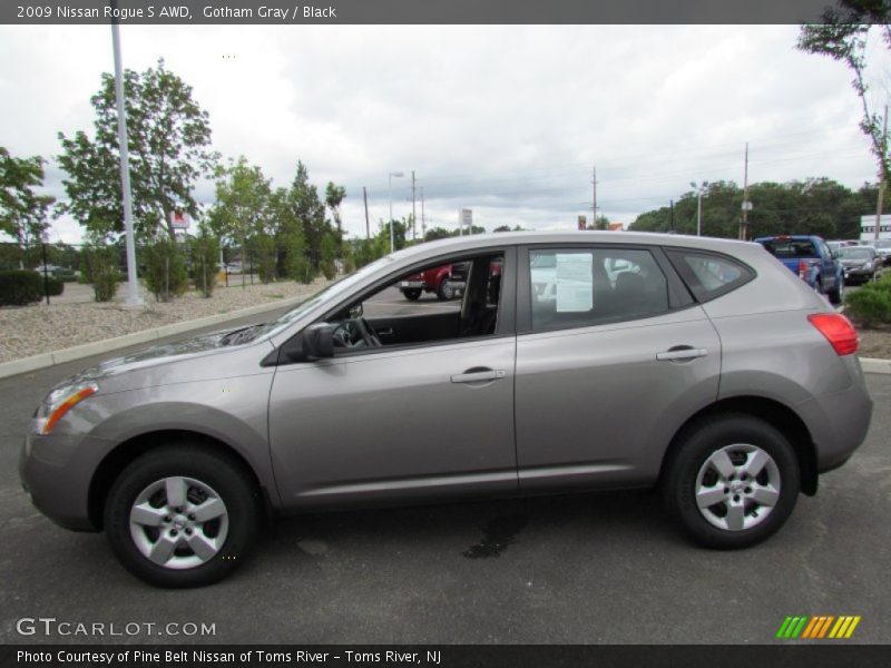 Gotham Gray / Black 2009 Nissan Rogue S AWD