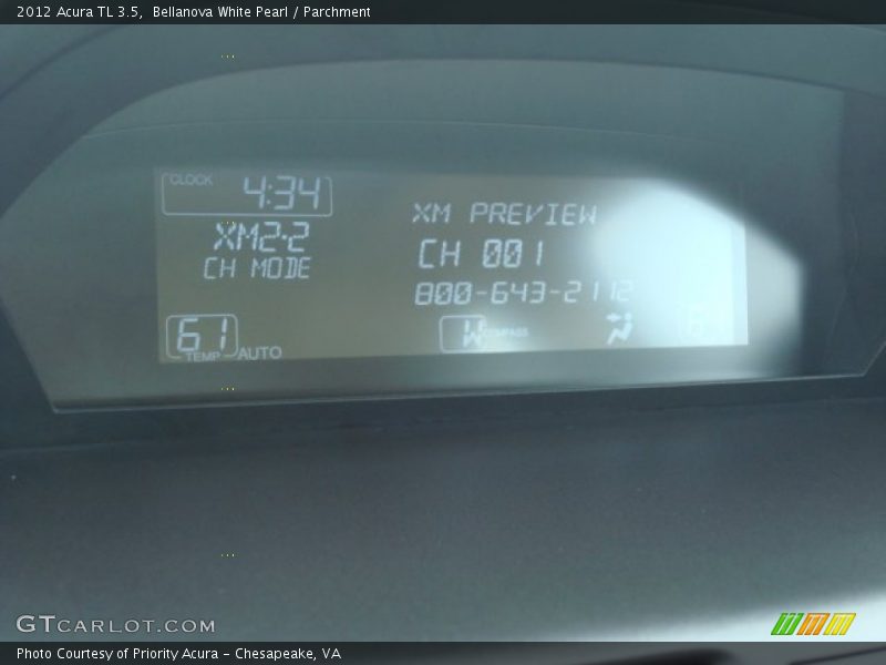 Bellanova White Pearl / Parchment 2012 Acura TL 3.5