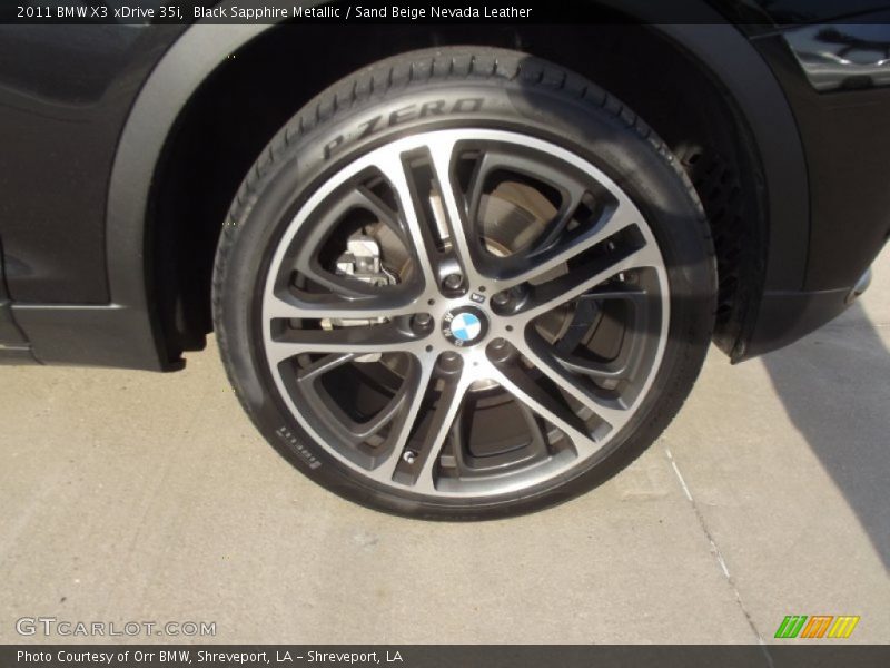 Black Sapphire Metallic / Sand Beige Nevada Leather 2011 BMW X3 xDrive 35i