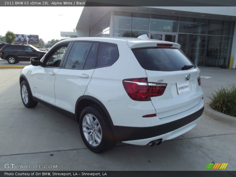 Alpine White / Black 2011 BMW X3 xDrive 28i