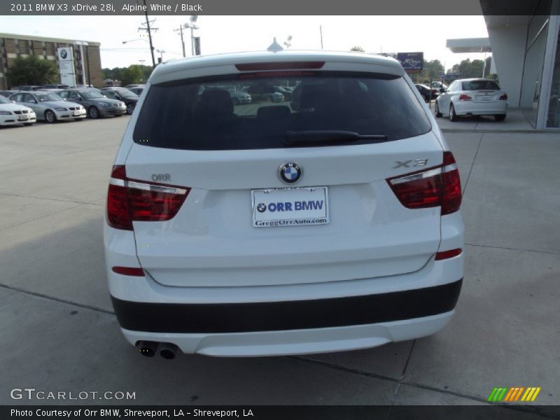 Alpine White / Black 2011 BMW X3 xDrive 28i