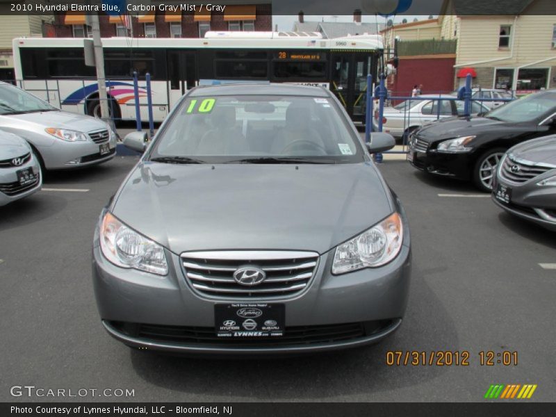 Carbon Gray Mist / Gray 2010 Hyundai Elantra Blue