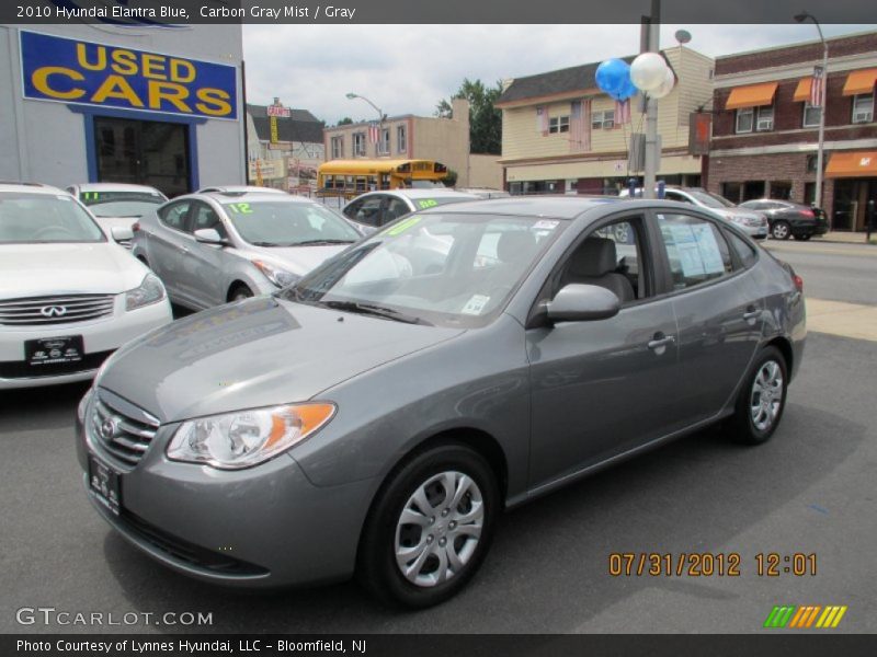 Carbon Gray Mist / Gray 2010 Hyundai Elantra Blue