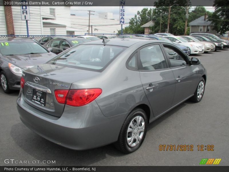 Carbon Gray Mist / Gray 2010 Hyundai Elantra Blue