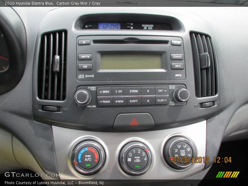 Carbon Gray Mist / Gray 2010 Hyundai Elantra Blue