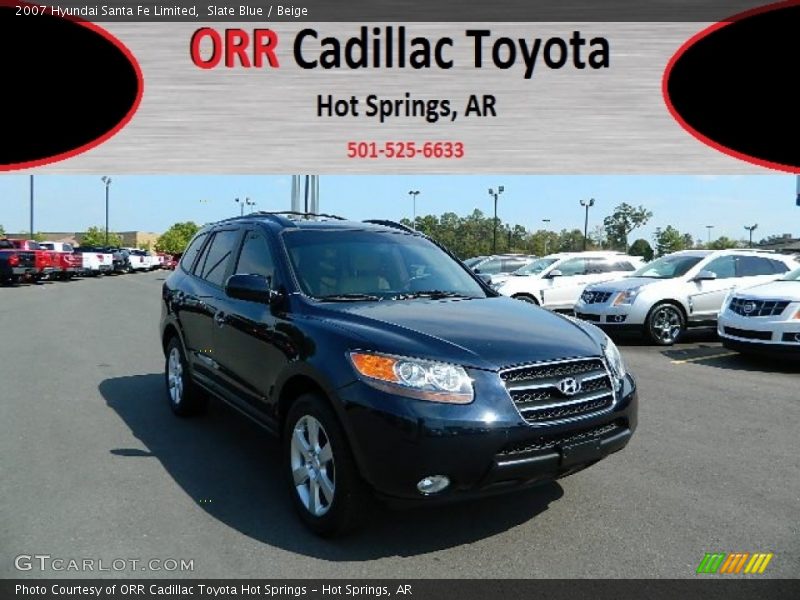 Slate Blue / Beige 2007 Hyundai Santa Fe Limited