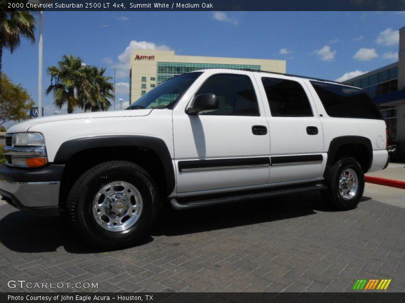 Summit White / Medium Oak 2000 Chevrolet Suburban 2500 LT 4x4