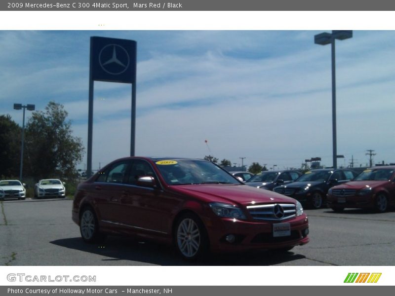 Mars Red / Black 2009 Mercedes-Benz C 300 4Matic Sport