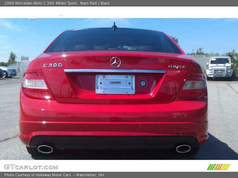 Mars Red / Black 2009 Mercedes-Benz C 300 4Matic Sport