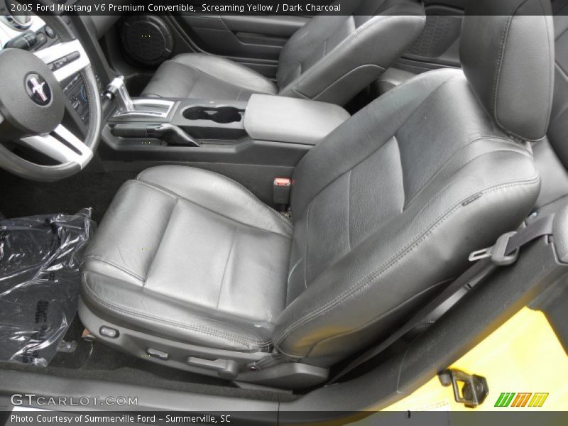 Front Seat of 2005 Mustang V6 Premium Convertible