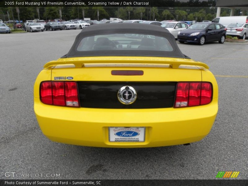 Screaming Yellow / Dark Charcoal 2005 Ford Mustang V6 Premium Convertible
