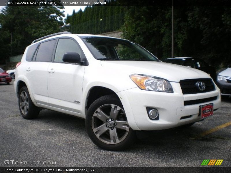 Super White / Dark Charcoal 2009 Toyota RAV4 Sport 4WD