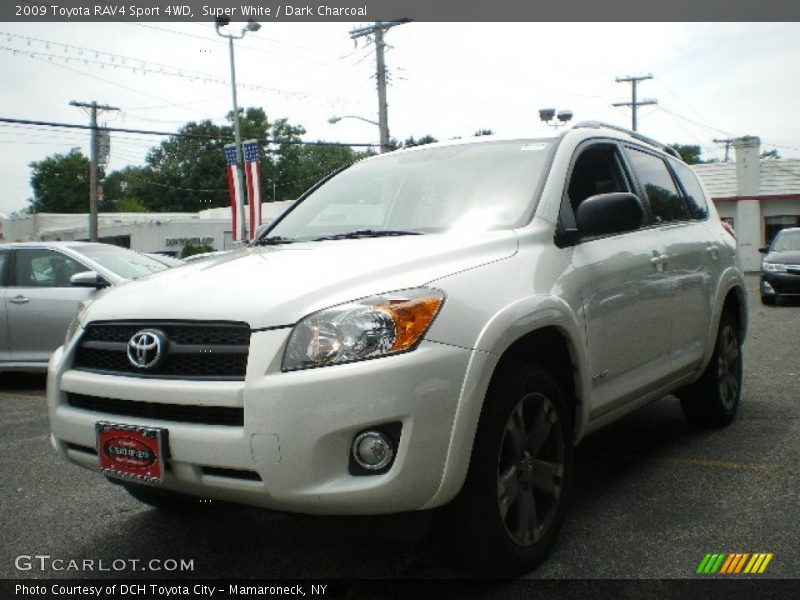 Super White / Dark Charcoal 2009 Toyota RAV4 Sport 4WD