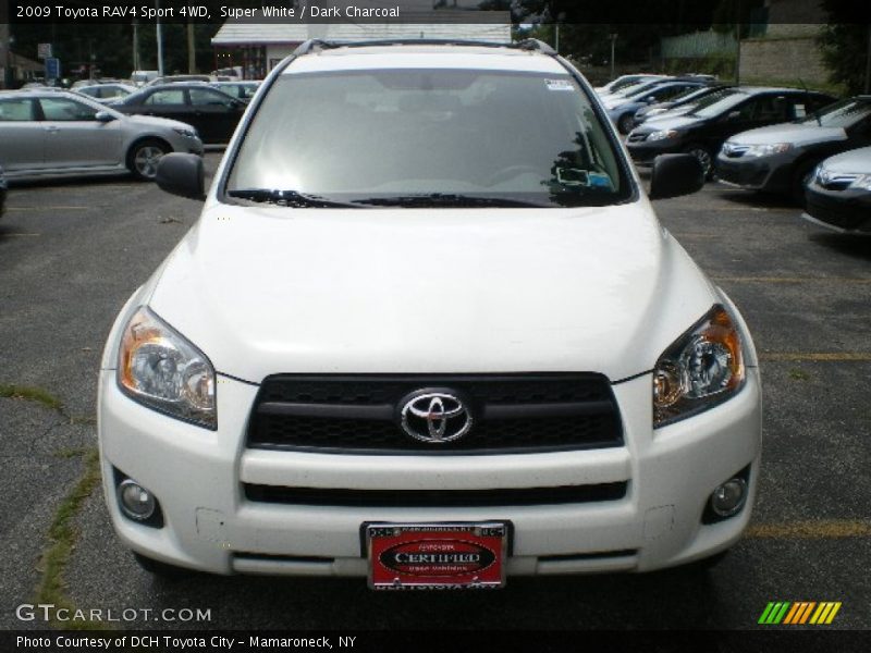 Super White / Dark Charcoal 2009 Toyota RAV4 Sport 4WD