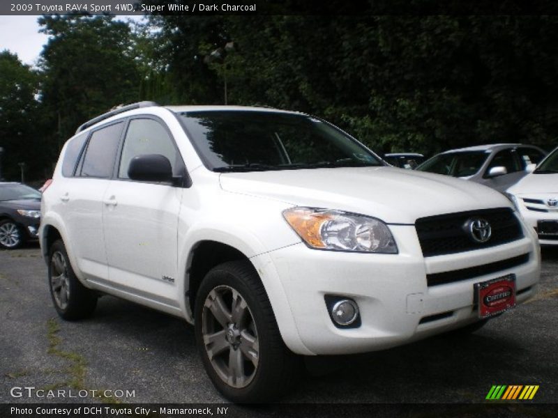 Super White / Dark Charcoal 2009 Toyota RAV4 Sport 4WD