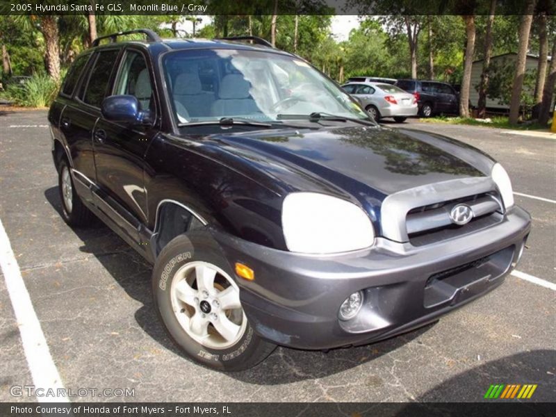Moonlit Blue / Gray 2005 Hyundai Santa Fe GLS