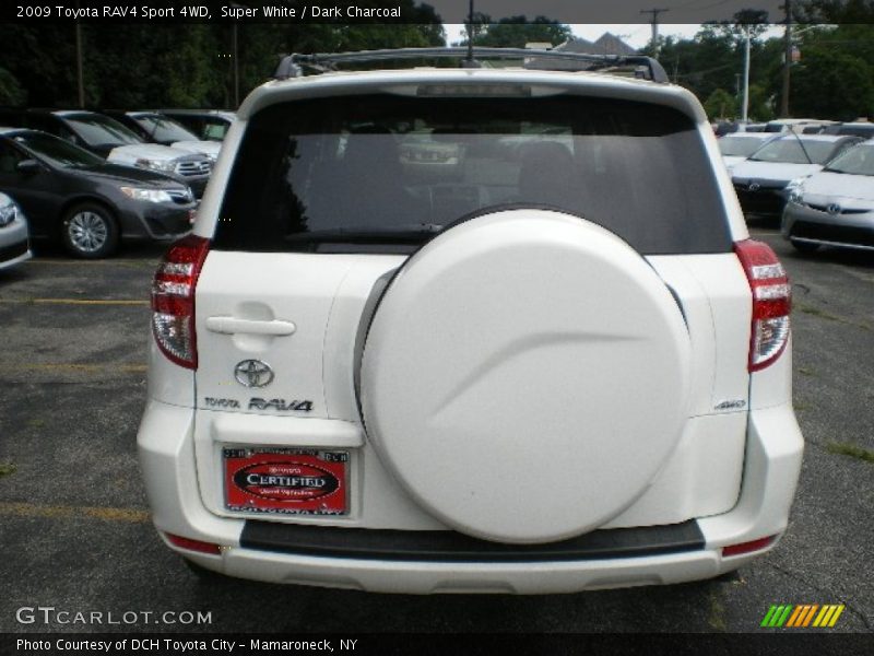 Super White / Dark Charcoal 2009 Toyota RAV4 Sport 4WD