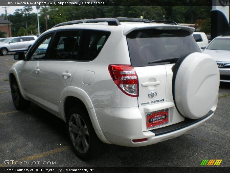 Super White / Dark Charcoal 2009 Toyota RAV4 Sport 4WD