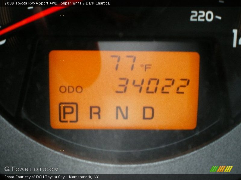 Super White / Dark Charcoal 2009 Toyota RAV4 Sport 4WD