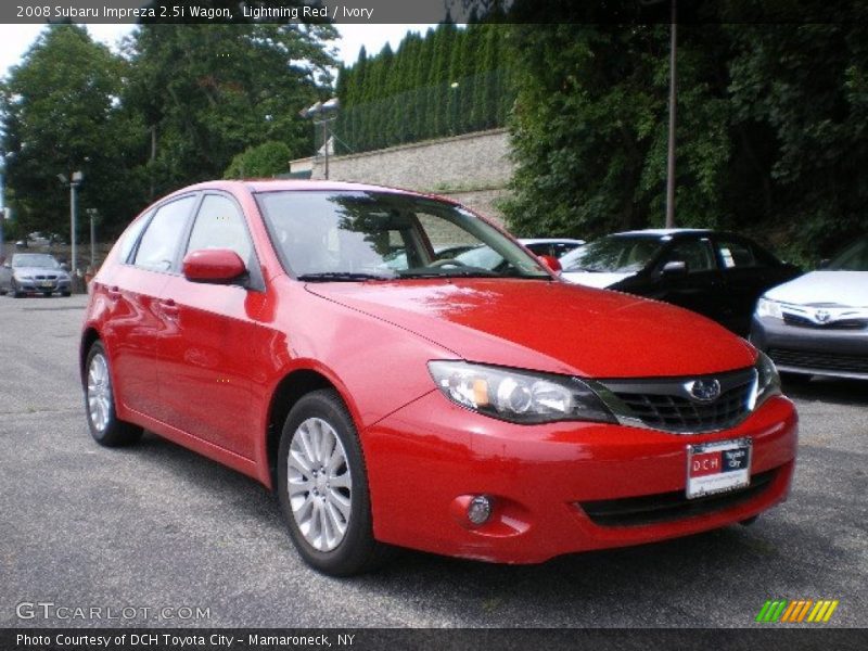 Lightning Red / Ivory 2008 Subaru Impreza 2.5i Wagon