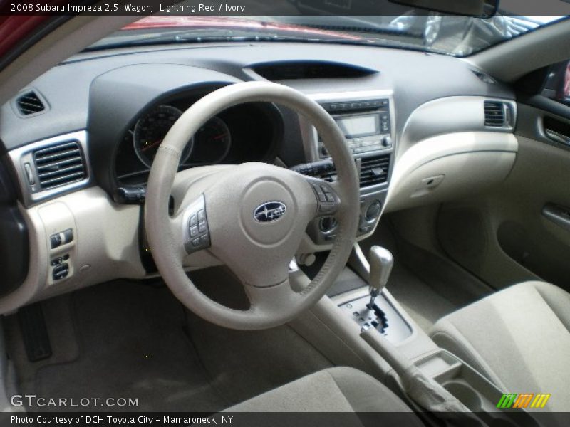 Lightning Red / Ivory 2008 Subaru Impreza 2.5i Wagon