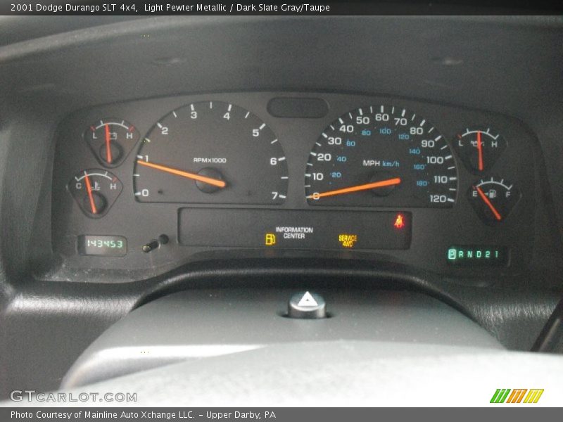 Light Pewter Metallic / Dark Slate Gray/Taupe 2001 Dodge Durango SLT 4x4