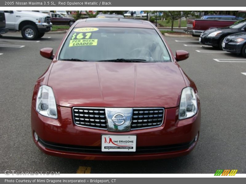 Red Opulence Metallic / Black 2005 Nissan Maxima 3.5 SL