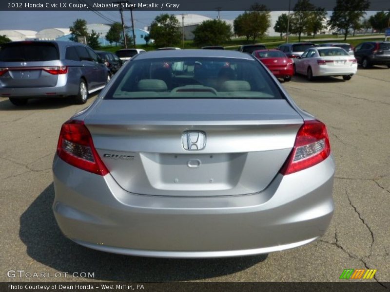 Alabaster Silver Metallic / Gray 2012 Honda Civic LX Coupe