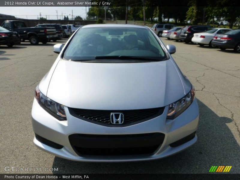 Alabaster Silver Metallic / Gray 2012 Honda Civic LX Coupe
