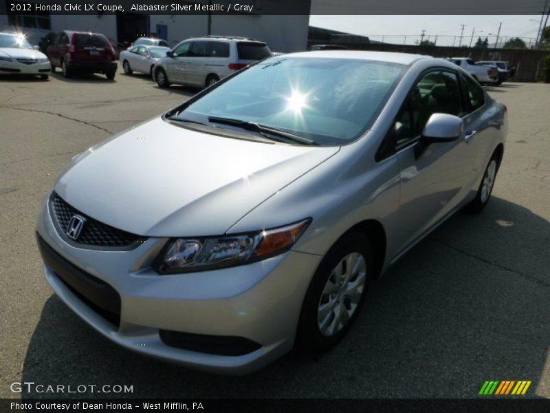 Alabaster Silver Metallic / Gray 2012 Honda Civic LX Coupe