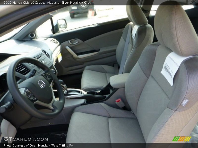 Alabaster Silver Metallic / Gray 2012 Honda Civic LX Coupe