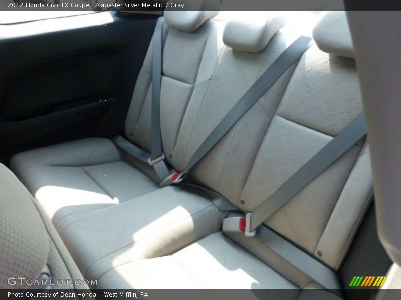 Alabaster Silver Metallic / Gray 2012 Honda Civic LX Coupe